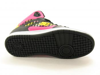 DC Shoes Rebound Hi Black-Yellow Ladies Footwear Trainer